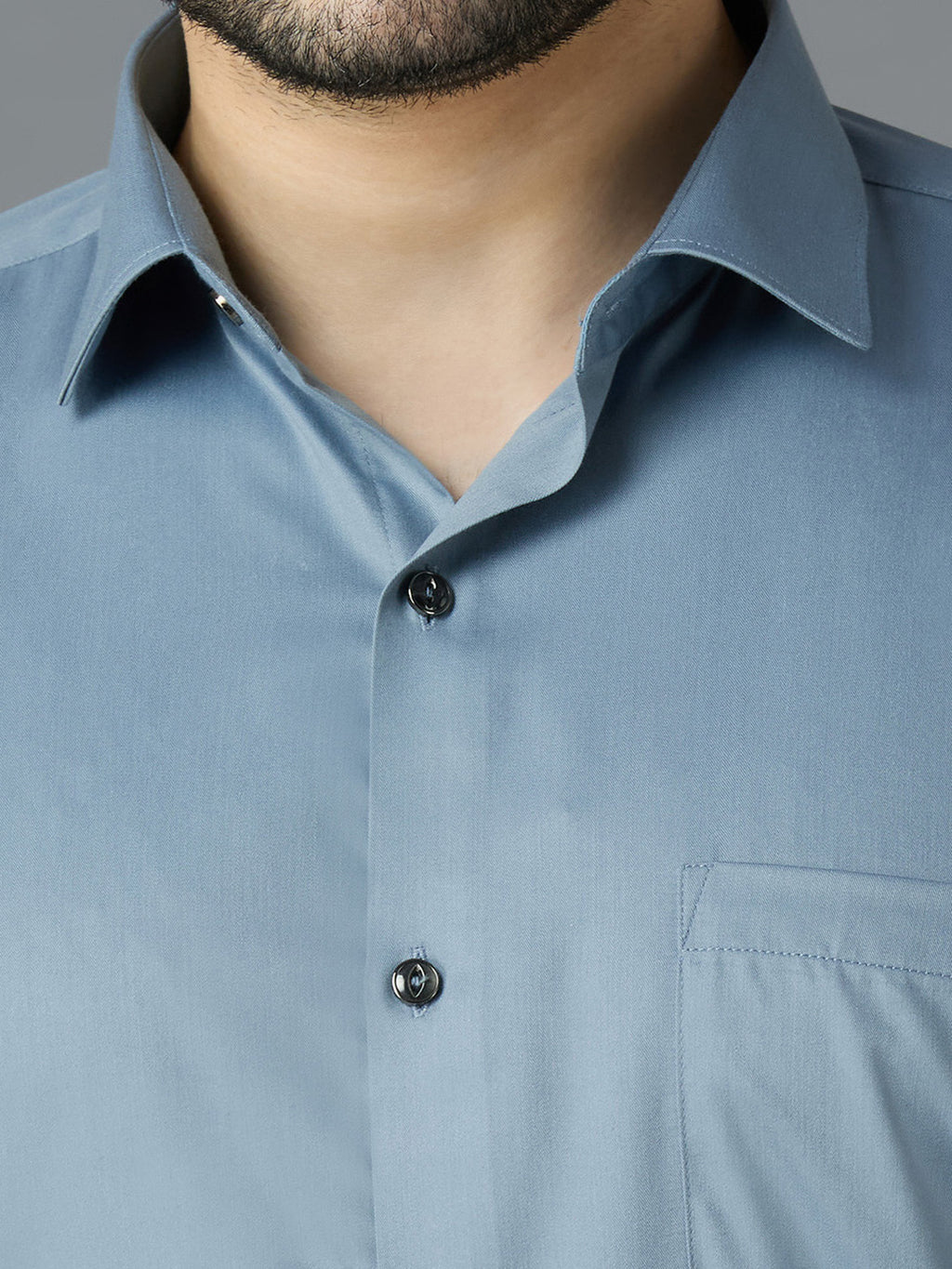 Grey Elegant Office Wear Shirt for Men | Allen Brown Satin