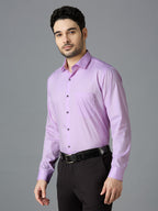 Lilac Elegant Office Wear Shirt for Men | Allen Brown Satin