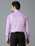 Lilac Elegant Office Wear Shirt for Men | Allen Brown Satin