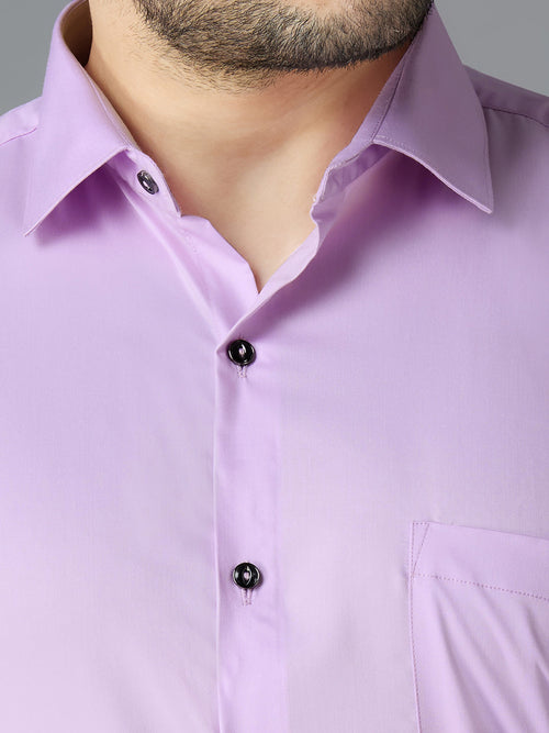 Lilac Elegant Office Wear Shirt for Men | Allen Brown Satin