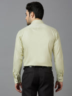 Tea Green Elegant Office Wear Shirt for Men | Allen Brown Satin