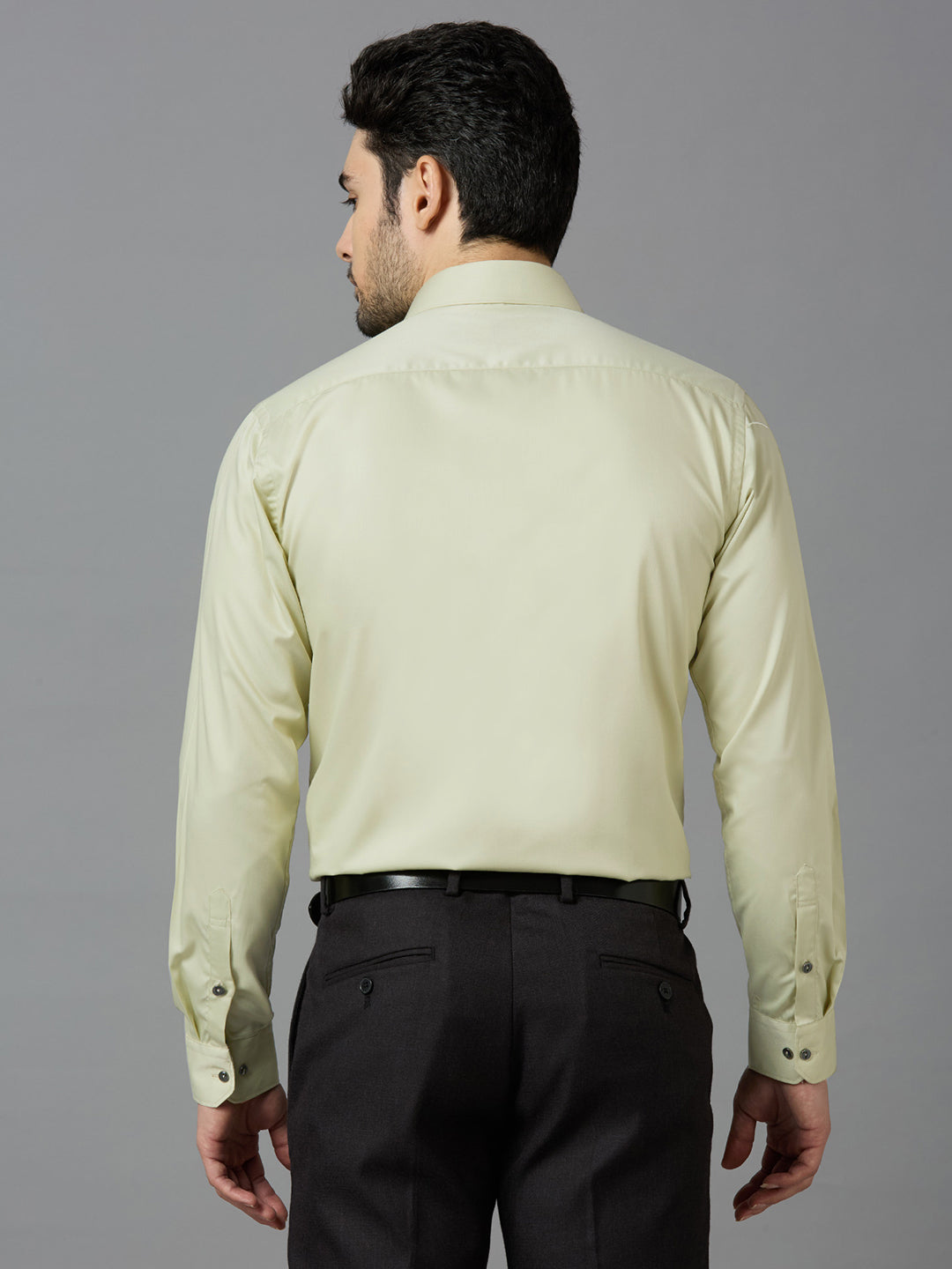 Tea Green Elegant Office Wear Shirt for Men | Allen Brown Satin