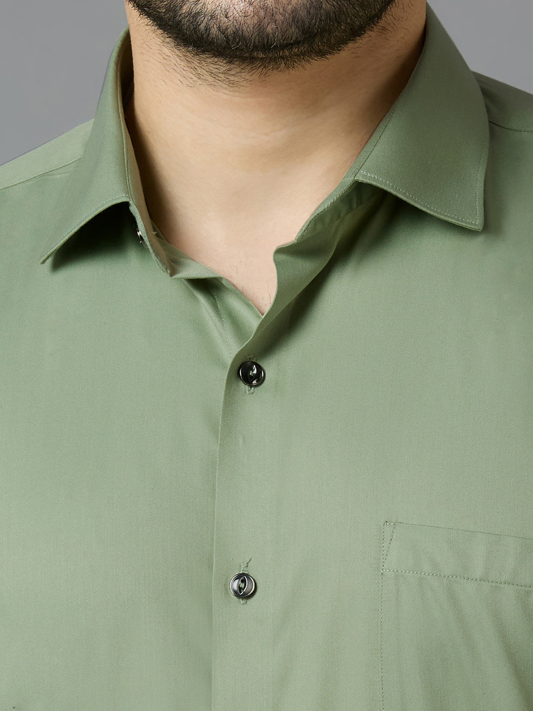 Pista Green Elegant Office Wear Shirt for Men | Allen Brown Satin