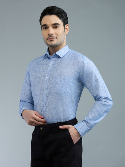 Powder Blue - Allen Brown Men's Solid Shirt | Apollo Linen