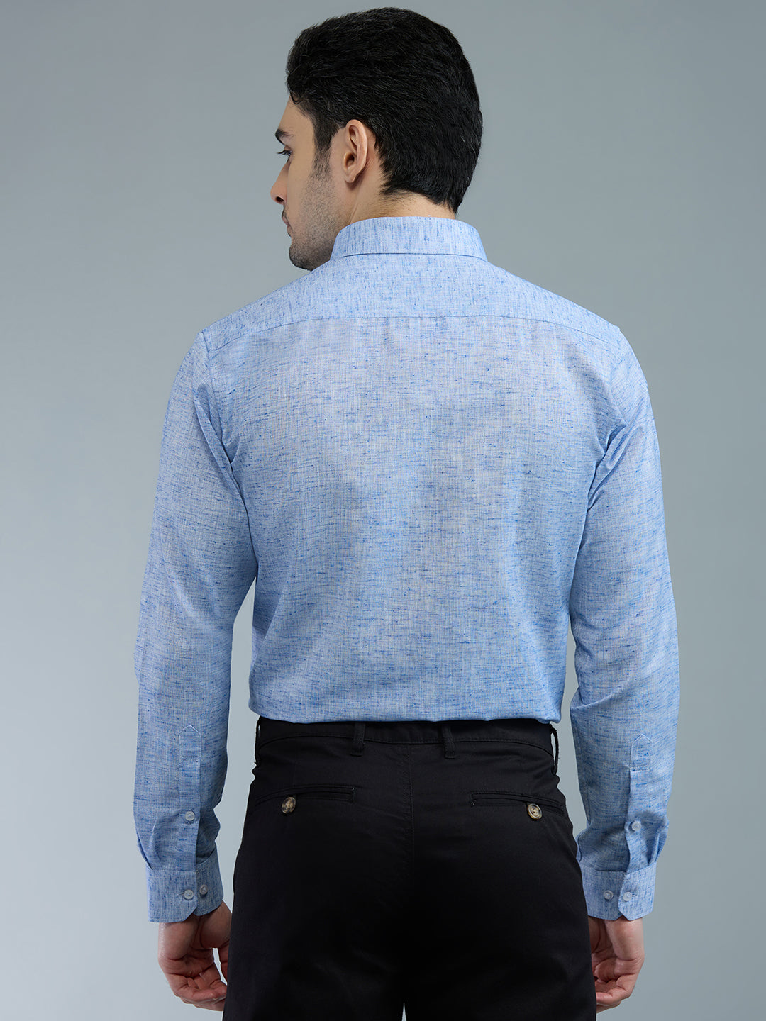 Powder Blue - Allen Brown Men's Solid Shirt | Apollo Linen