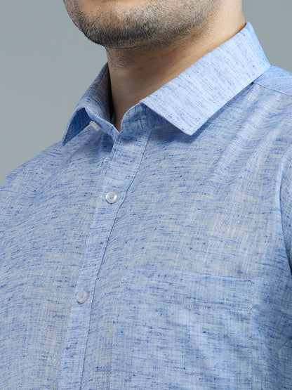Powder Blue - Allen Brown Men's Solid Shirt | Apollo Linen