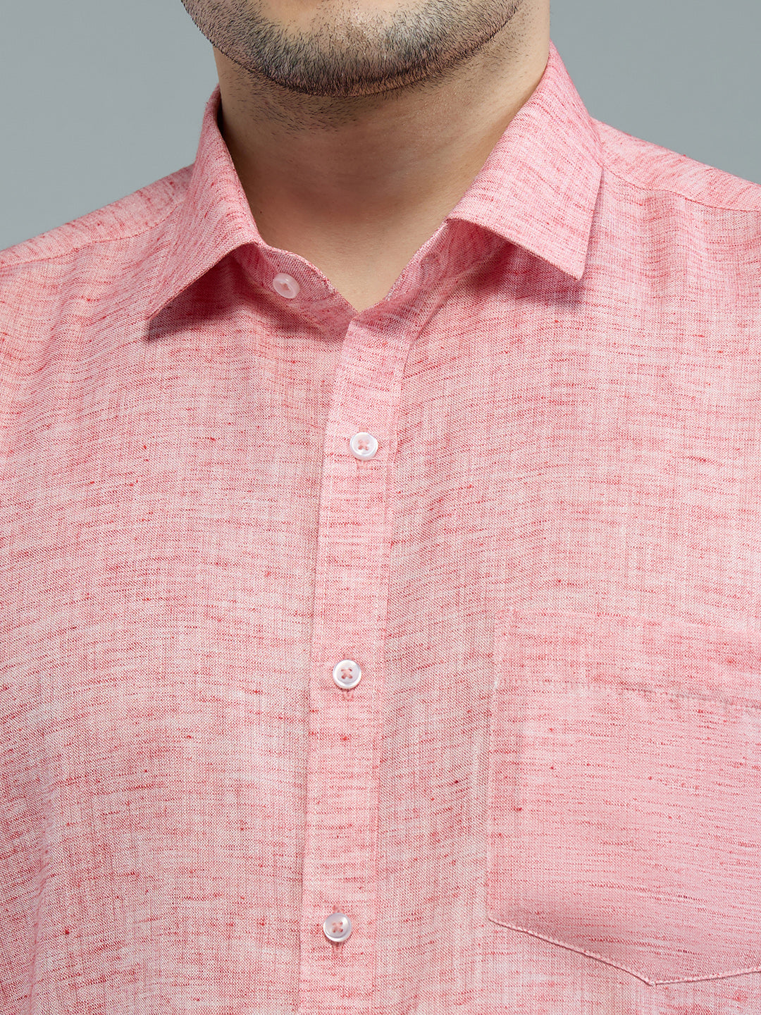 Red - Allen Brown Men's Solid Shirt | Apollo Linen