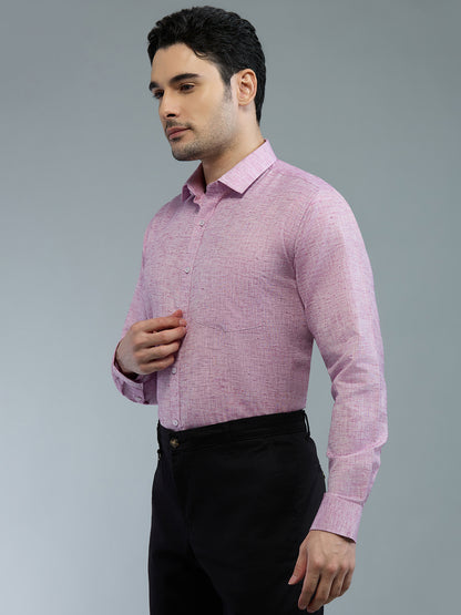 Purple - Allen Brown Men's Solid Shirt | Apollo Linen