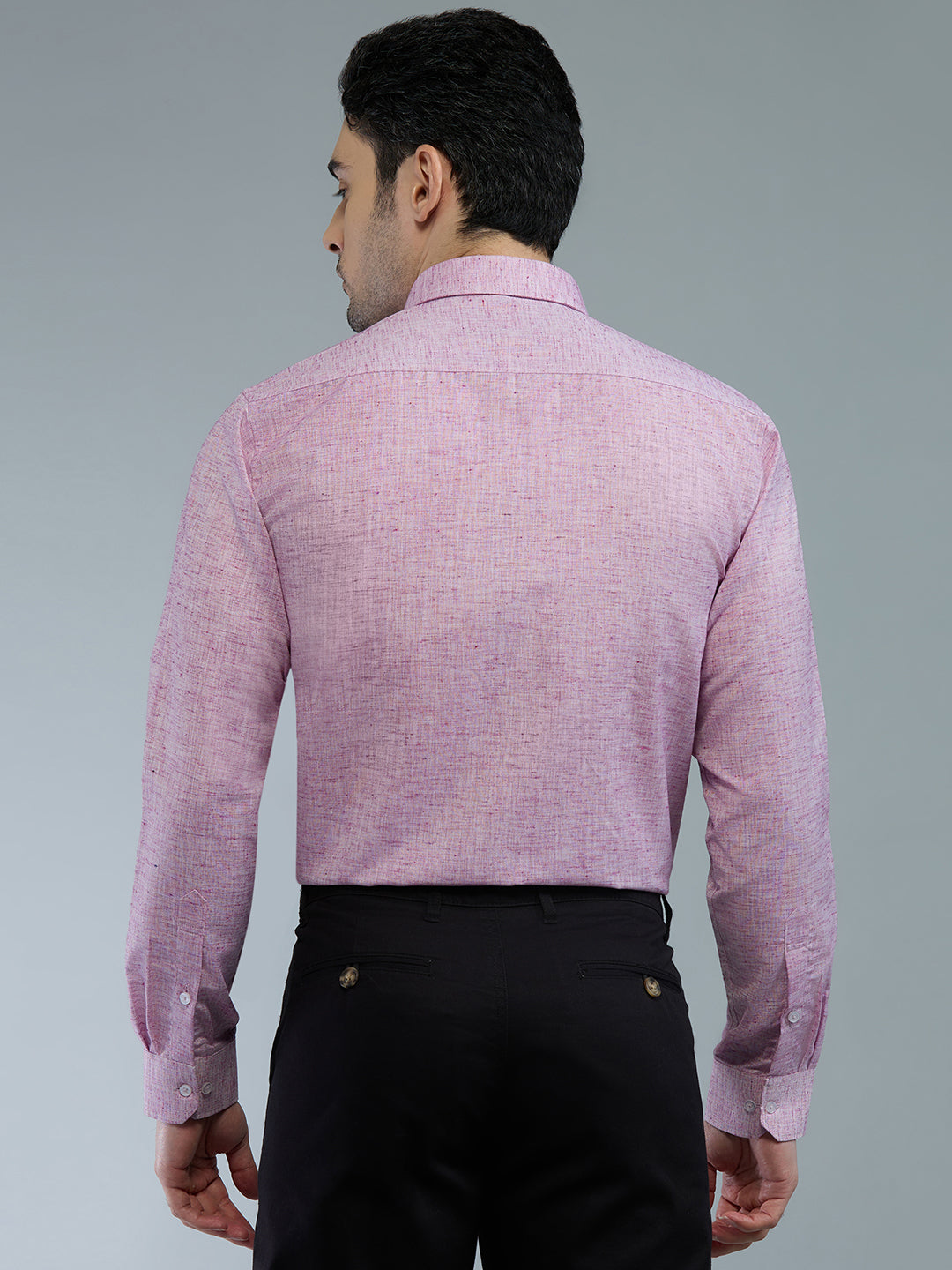 Purple - Allen Brown Men's Solid Shirt | Apollo Linen