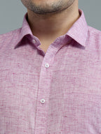 Purple - Allen Brown Men's Solid Shirt | Apollo Linen