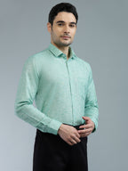 Green - Allen Brown Men's Solid Shirt | Apollo Linen
