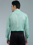 Green - Allen Brown Men's Solid Shirt | Apollo Linen