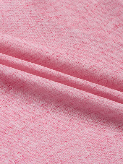 Pink - Allen Brown Men's Solid Shirt | Apollo Linen