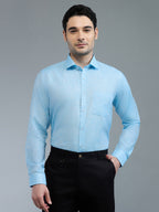 Blue - Allen Brown Men's Solid Shirt | Apollo Linen