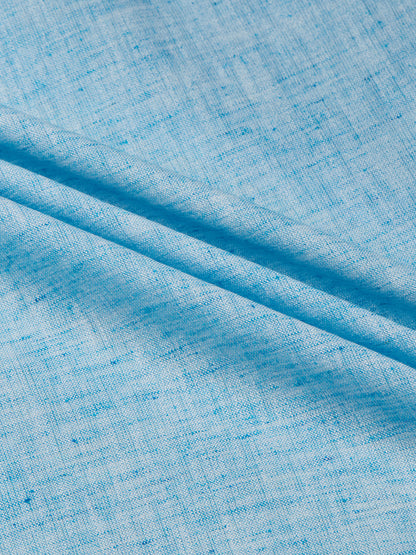 Blue - Allen Brown Men's Solid Shirt | Apollo Linen