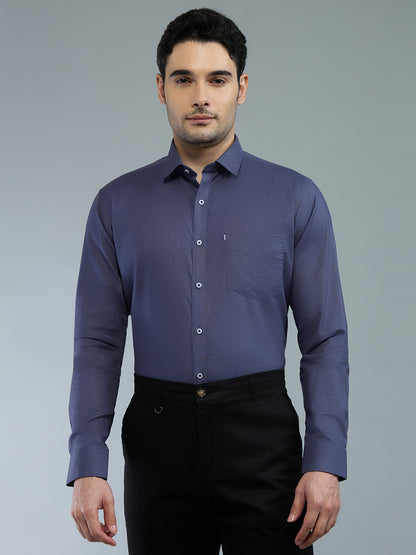 KOMPANION Men's Smart Office Plain Grey Shirt | Oxford