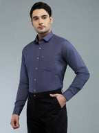 KOMPANION Men's Smart Office Plain Grey Shirt | Oxford