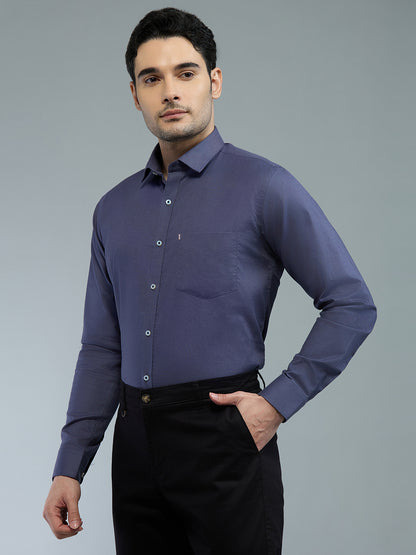 KOMPANION Men's Smart Office Plain Grey Shirt | Oxford