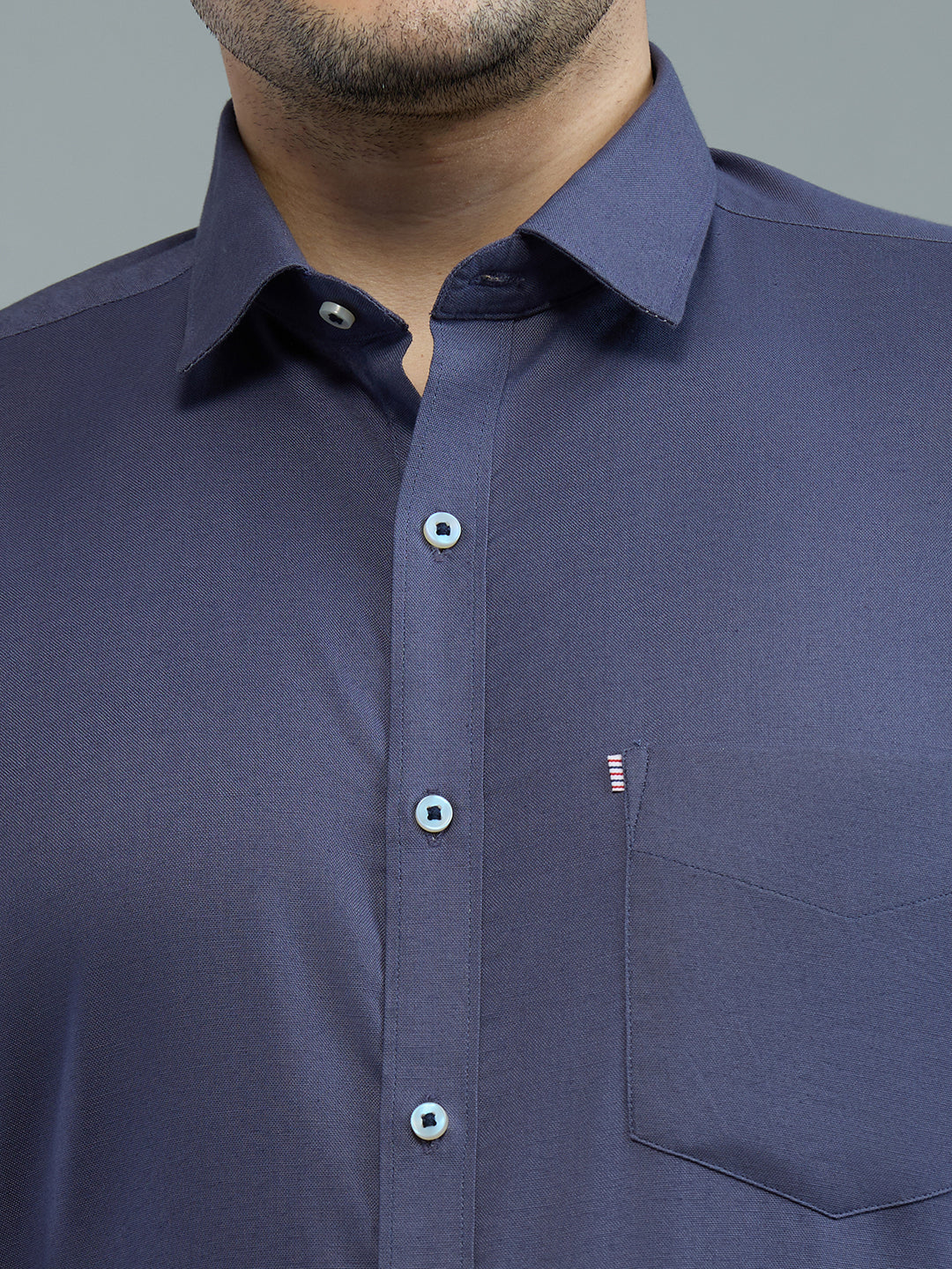 KOMPANION Men's Smart Office Plain Grey Shirt | Oxford