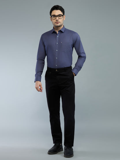 KOMPANION Men's Smart Office Plain Grey Shirt | Oxford