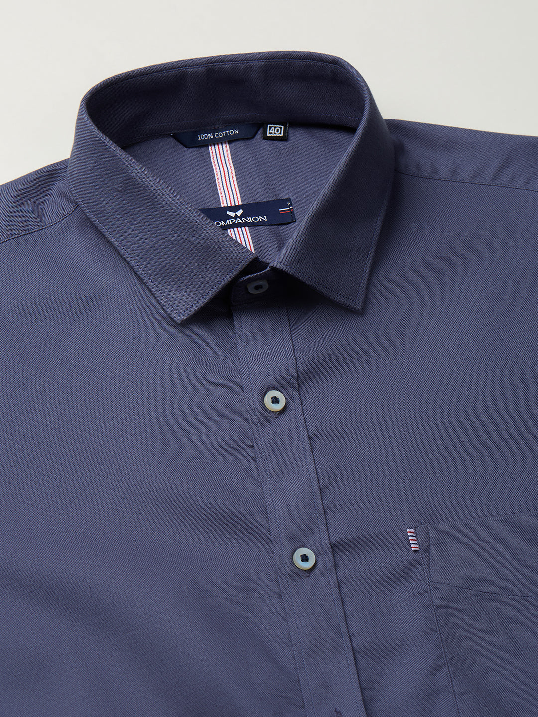 KOMPANION Men's Smart Office Plain Grey Shirt | Oxford