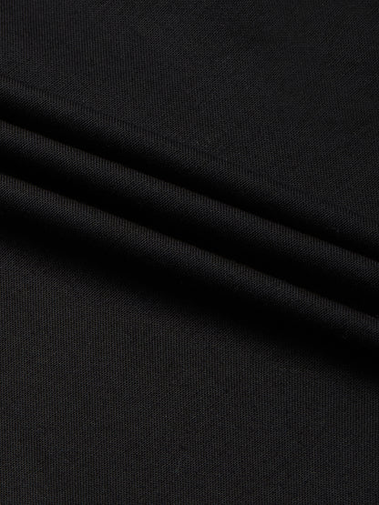 KOMPANION Men's Smart Office Plain Black Shirt | Oxford