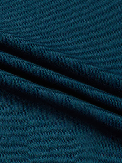 KOMPANION Men's Smart Office Wear Teal Blue Shirt | Oxford