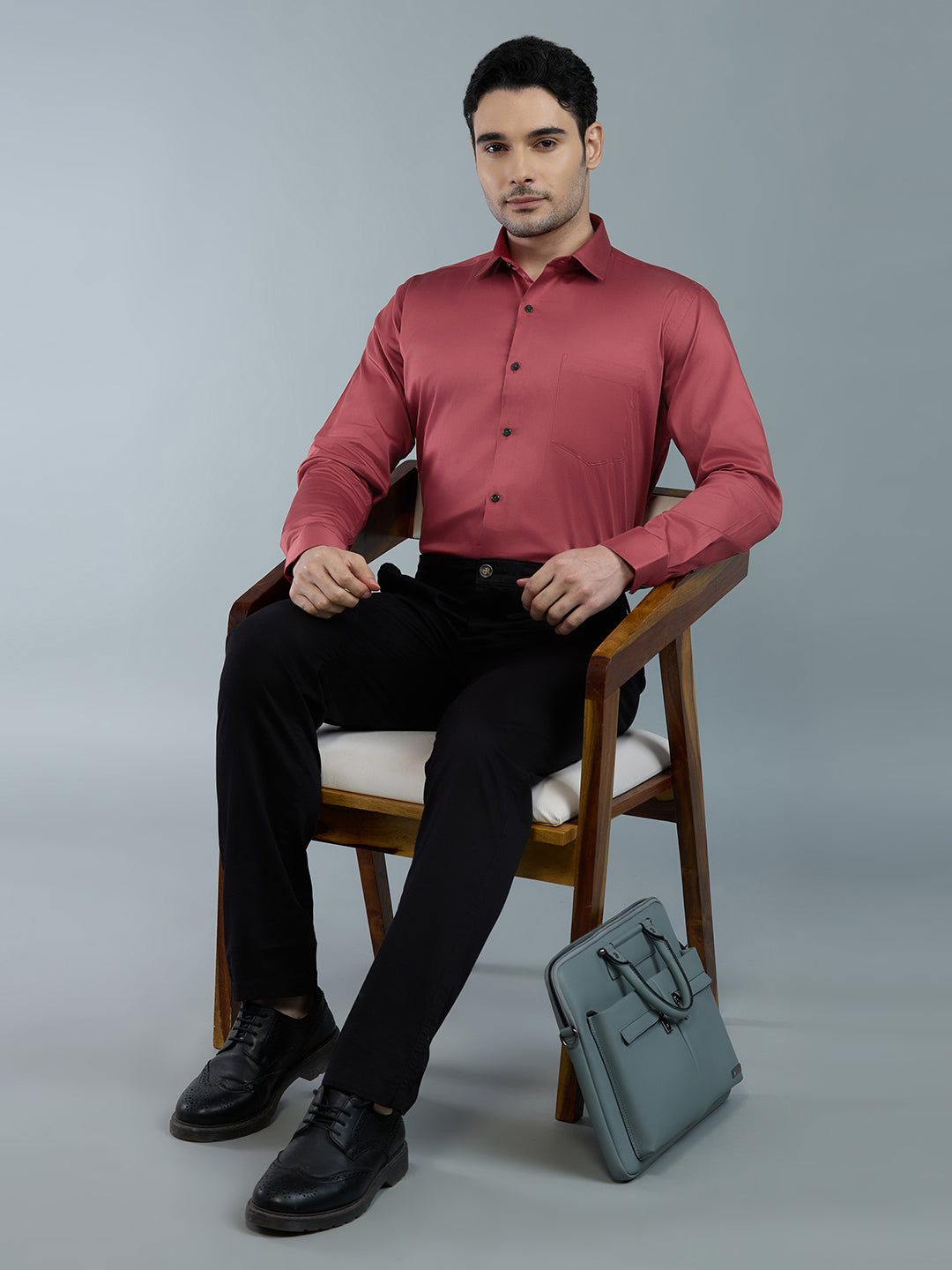 Majenta - Kompanion Men's Solid Shirt | Lycra