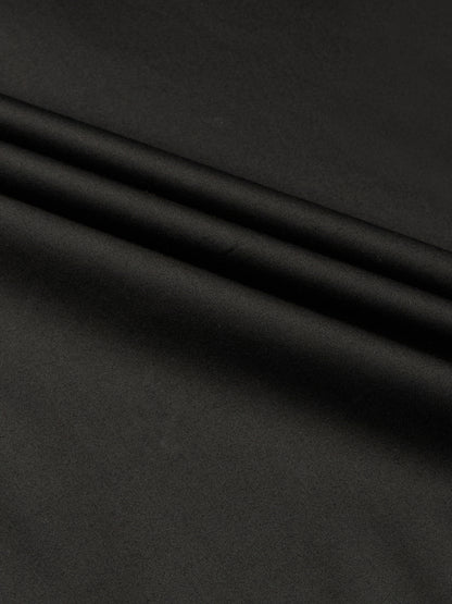 Plain Black - Kompanion Men's Solid Shirt | Lycra