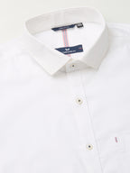 KOMPANION Men's Smart Office Wear White Plain Shirt | Oxford