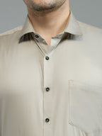Dove Grey - Kompanion Men's Solid Shirt | Lycra