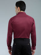 Rani Pink - Kompanion Men's Solid Shirt | Lycra