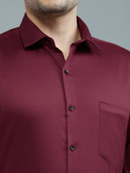 Rani Pink - Kompanion Men's Solid Shirt | Lycra