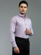 Light Purple - Kompanion Men's Solid Shirt | Lycra