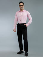 Baby Pink - Kompanion Men's Solid Shirt | Lycra