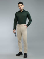 Hunter Green - Kompanion Men's Solid Shirt | Lycra